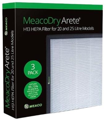 Meaco HEPA H13 filter pre odvlhčovače Meaco Dry Arete 20L a 25L 3 ks