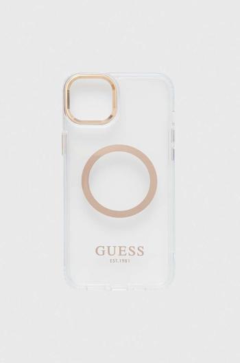 Puzdro na mobil Guess iPhone 14 Plus 6,7" zlatá farba