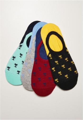 Urban Classics Reccyled Yarn Invisbile Palmtree Socks 4-Pack multicolor - 43–46