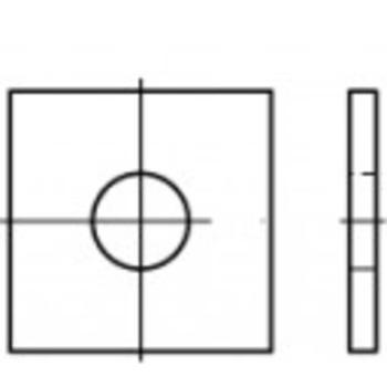 Štvorhranné podložky TOOLCRAFT 106762 DIN 436 vonkajší Ø:70 mm Vnút.Ø:24 mm oceľ 50 ks