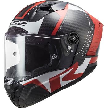 Moto prilba LS2 FF805 Thunder C Racing1 Farba Gloss Red White, Veľkosť M (57-58)