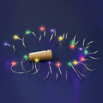Micro LED svietiaci reťazec, batériový, farebná