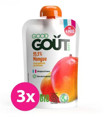 3x GOOD GOUT BIO Kapsička ovocná Mango 120 g, 4m+