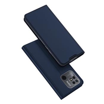 Dux Ducis Skin Pro knižkové kožené puzdro na Xiaomi Redmi 10C, modré