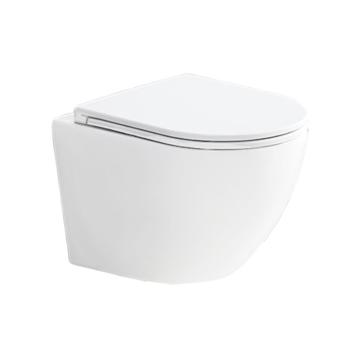 MEREO - WC závesné kapotované, Smart Flush RIMLESS, 495x360x370, keramické, vr. sedátka CSS113S VSD82T1