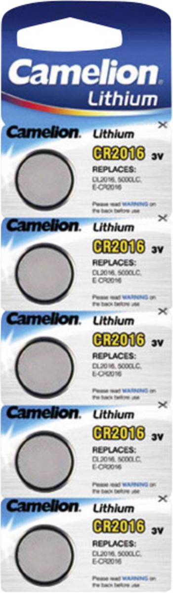 Camelion CR2016 gombíková batéria  CR 2016 lítiová 75 mAh 3 V 5 ks
