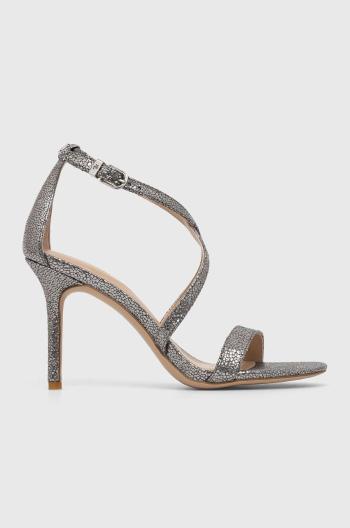 Kožené sandále Lauren Ralph Lauren Gabriele šedá farba, 802884004001