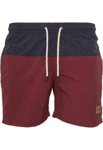 Urban Classics Block Swim Shorts nvy/burgundy - 3XL