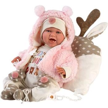 Llorens 74028 New Born – realistická bábika bábätko so zvukmi a mäkkým látkovým telom – 42 cm (8426265740284)