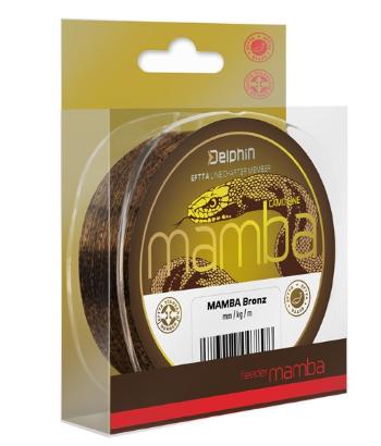 Delphin vlasec mamba feeder bronz - priemer 0,23 mm / nosnosť 4,3 kg / návin 300 m