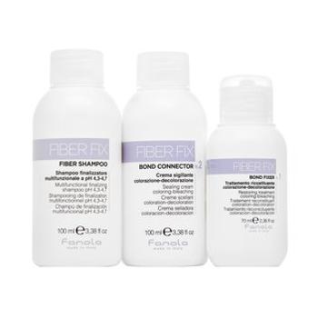 Fanola Fiber Fix Professional Intro Kit sada pre chemicky ošetrené vlasy 70 ml + 100 ml + 100 ml