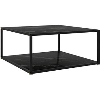 SHUMEE Konferenčný stolík čierny 80 × 80 × 35 cm tvrdené sklo, 322895