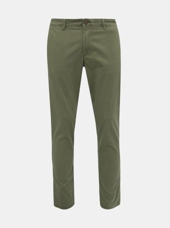 Zelené chino nohavice Jack & Jones Marco