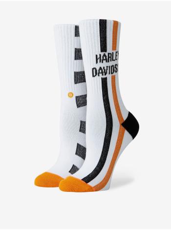 Biele dámske vzorované ponožky Stance Harley Checkers