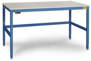 Manuflex LC3918.5007 ESD pracovný stôl CANTOLAB Spezial s melamínovou doskou, š xhxv = 1600 x 800 x 752-952 mm  Farba: b