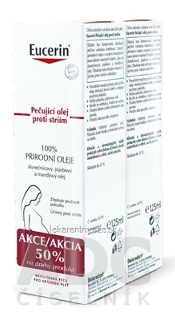 Eucerin Ošetrujúci olej proti striám 2x125 ml (-50%  na druhý produkt, akcia 2023 ) 1x1 set