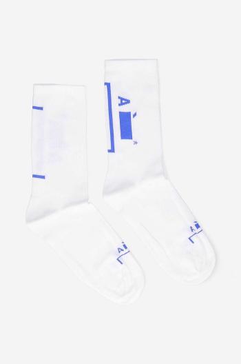 Ponožky A-COLD-WALL* Barcket Sock ACWMSK027-WHITE, biela farba