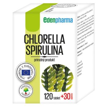 EDENPHARMA Chlorella + Spirulina tablety 120 + 30 ks ZADARMO