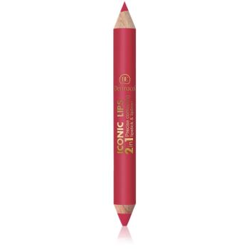 Dermacol Iconic Lips rúž a kontúrovacia ceruzka na pery 2 v 1 odtieň 04