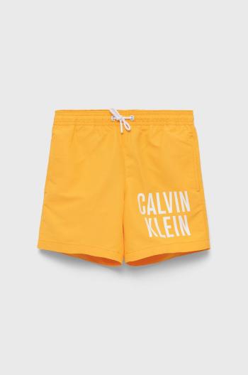 Detské plavkové šortky Calvin Klein Jeans žltá farba