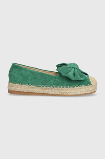 Espadrilky Answear Lab zelená farba, na platforme