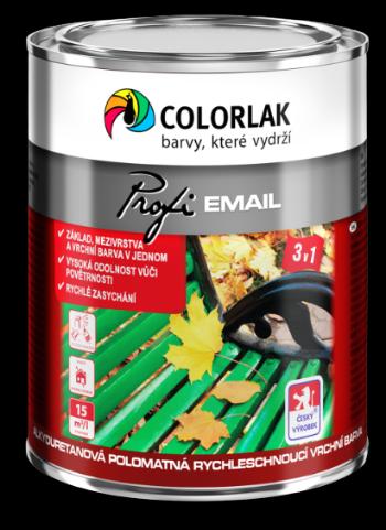 COLORLAK PROFI EMAIL S2085 - Alkyduretánová vrchná farba RAL 9005 - čierna 0,6 L