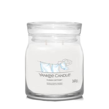 Yankee Candle Aromatická sviečka Signature sklo stredná Clean Cotton 368 g