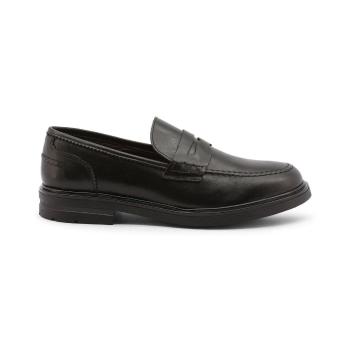 Duca Di Morrone  Lupo - Leather Black  Námornícke mokasíny Čierna