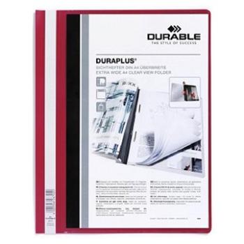 DURABLE A4, plastový, s vreckom, červený (257903)