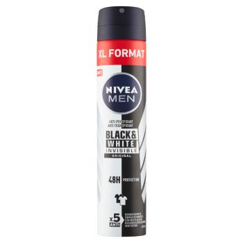 NIVEA Black&White Invisible Original Antiperspirant sprej pre mužov 200 ml