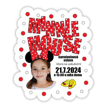 Personalizované pozvánky 6 ks - Minnie Mouse