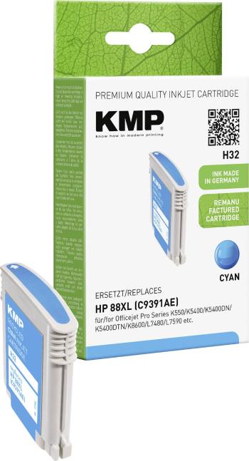 KMP Ink náhradný HP 88 kompatibilná  zelenomodrá H32 1704,4913
