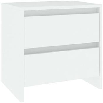 SHUMEE Nočný stolík biely 45 × 34,5 × 44,5 cm drevotrieska, 809845