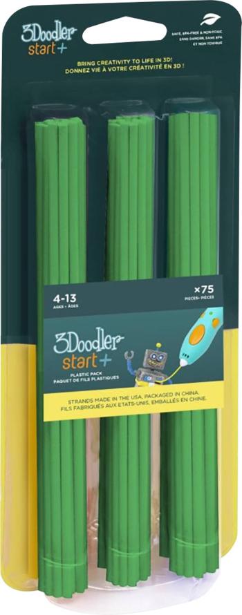 3Doodler 3DS-ECO07-GREEN-75 Start vlákno pre 3D tlačiarne PLA plast     zelená  75 ks