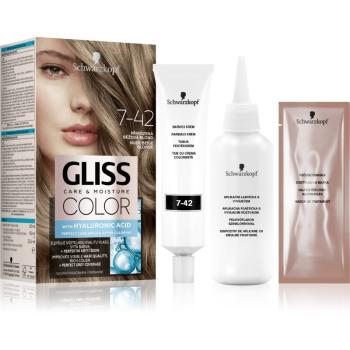 Schwarzkopf Gliss Color permanentná farba na vlasy odtieň 7-42 Nude Beige Blonde 1 ks