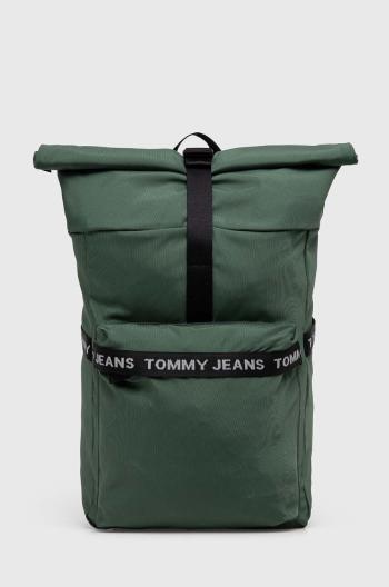 Ruksak Tommy Jeans pánsky, zelená farba, veľký, s potlačou