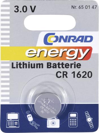Conrad energy CR1620 gombíková batéria  CR 1620 lítiová 60 mAh 3 V 1 ks