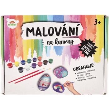 Teddies Maľovanie na kamene / okruhliaky svietiace v tme s farbami so štetcami s doplnkami (8592190858728)