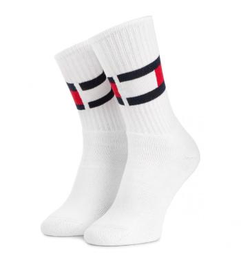 TOMMY HILFIGER - biele ponožky s logom-39-42