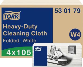 TORK Extra silné čistiace utierky biele W4, viacúčelové, 4 x 105 utierok 530179  Počet: 420 ks