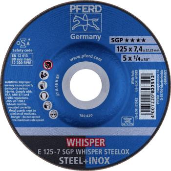 PFERD 62212848 E 125-7 SGP WHISPER STEELOX brúsny kotúč lomený  125 mm 22.23 mm 10 ks