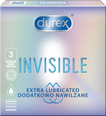 Durex Invisible Extra Lubricated Kondómy 3 ks