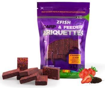 Zfish zakrmovacie brikety carp & feeder briquettes 220 g - strawberry & hemp