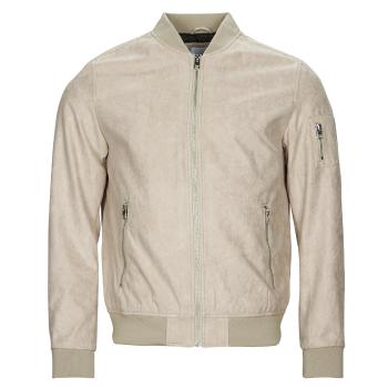 Jack & Jones  JJEROCKY FAUX SUEDE BOMBER  Bundy Béžová