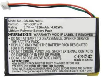 Beltrona akumulátor do navigačného zariadenia Náhrada za originálny akumulátor 361-00019-11, 361-00019-40 3.7 V 1250 mAh