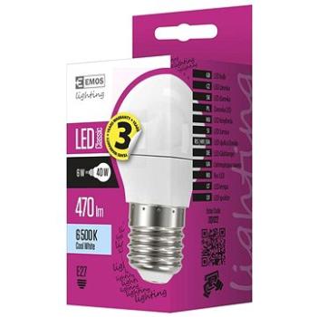 EMOS LED žiarovka Classic Mini Globe 6 W E27 studená biela (1525733102)