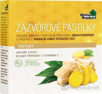NaturProdukt Zázvorové pastilky + vitamín C 20 ks