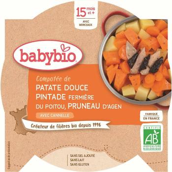 BABYBIO menu sladké zemiaky s mäsom z perličky a sušenými slivkami 260 g