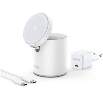 Anker PowerWave Mag-Go 2-in-1 Dock White (B2568321)