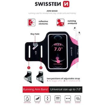 Swissten Arm Band Case veľ. 7,0 ružové (32903700)